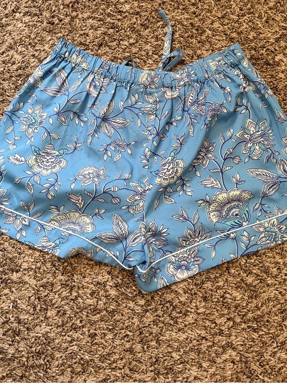 Rachel Zoe Light Blue Floral Short Pajama Set